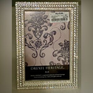 Drexel Heritage Diamond Studded Picture Frame 4x6 NEW WITH TAGS